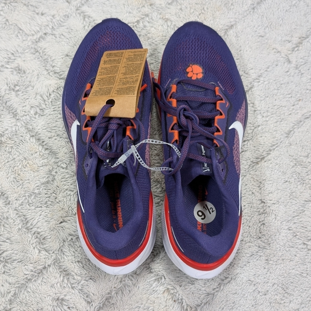 Nike Air Zoom Pegasus 41 Clemson Tigers Purple Running Shoes Mens 9.5 FZ5108-500 - Picture 5 of 7